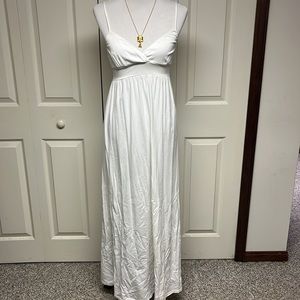 James Perse white cotton sun Maxi dress